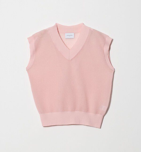 UNITED ARROWS「ミニ Vネック フレンチスリーブ ニット ‐ウォッシャブル‐」|ベスト・ジレ|