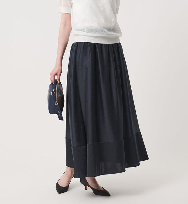 UNITED ARROWS「シルキー ギャザー スカート ‐ウォッシャブル‐」|スカート|