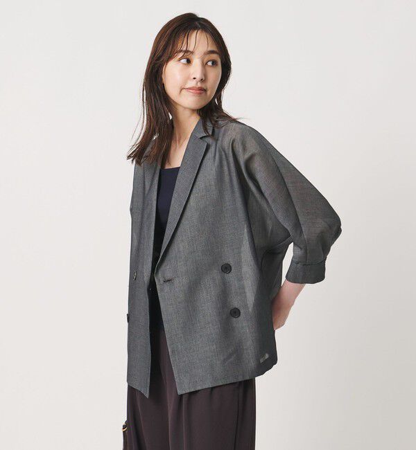 UNITED ARROWS「シアー ドルマン ブラウス ジャケット ‐ウォッシャブル‐」|テーラードジャケット|