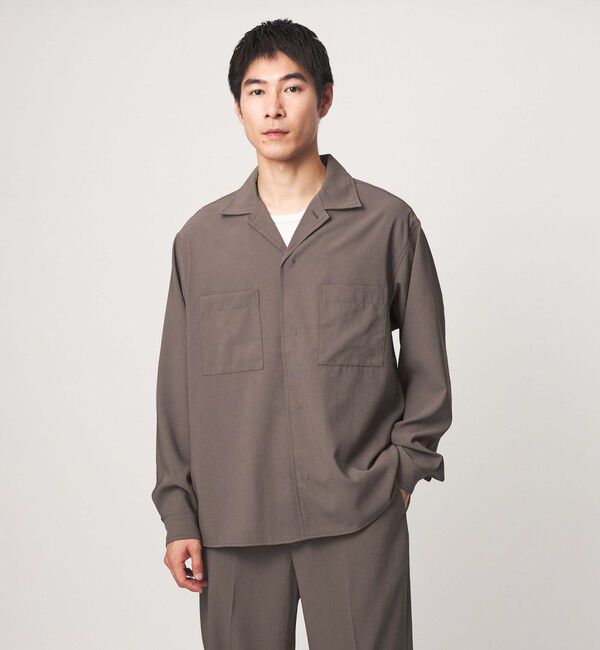 UNITED ARROWS green label relaxing「SHIELDRY フライフロント 長袖 オープンカラー シャツ -伸縮性・UVカット・遮熱-」|シャツ・ブラウス|