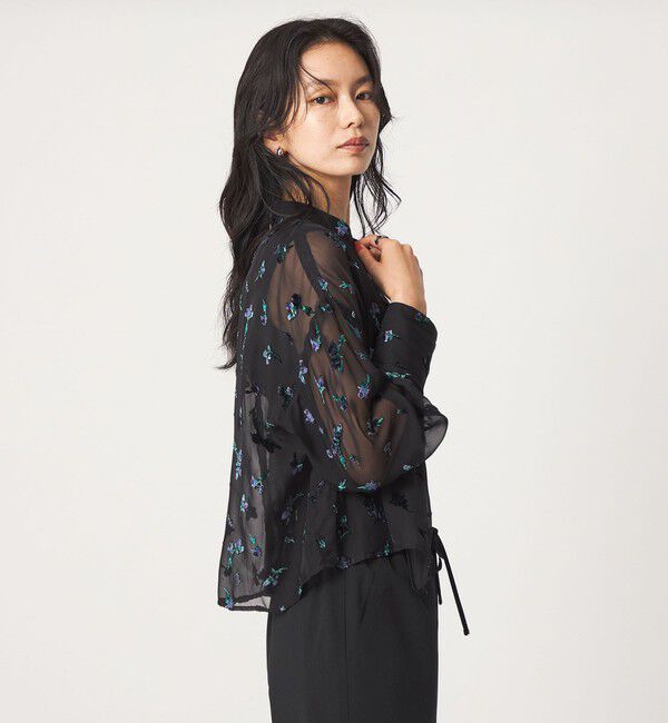 UNITED ARROWS green label relaxing「シアー フラワー シャツ」|シャツ・ブラウス|