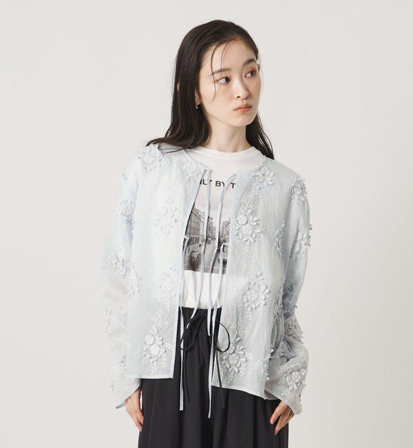 BEAUTY&YOUTH UNITED ARROWS「セルロースナイロン エンブロイダリーシャツ 2WAY」|シャツ・ブラウス|