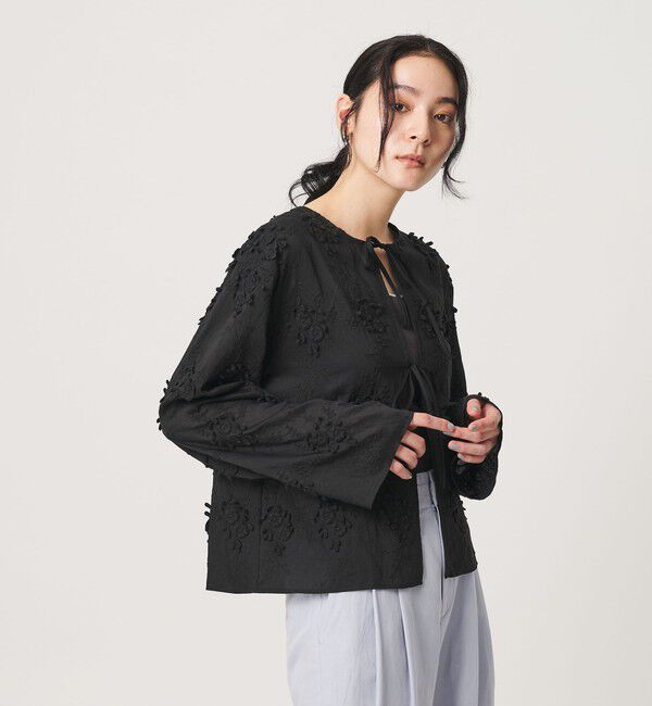 BEAUTY&YOUTH UNITED ARROWS「セルロースナイロン エンブロイダリーシャツ 2WAY」|シャツ・ブラウス|