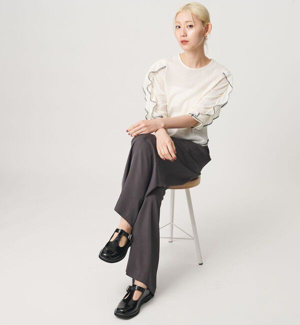 BEAUTY&YOUTH UNITED ARROWS「レザーライク Tストラップ ローファー」|ビジネス・ドレスシューズ|