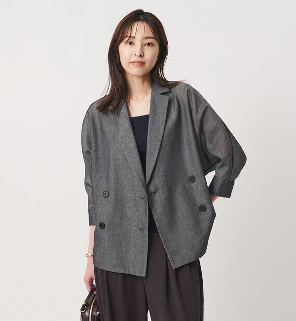 UNITED ARROWS「シアー ドルマン ブラウス ジャケット ‐ウォッシャブル‐」|テーラードジャケット|その他1