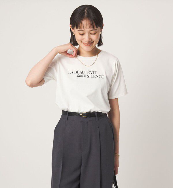 UNITED ARROWS green label relaxing「ロゴ ショートスリーブ プルオーバー カットソー 接触冷感」|Tシャツ・カットソー|