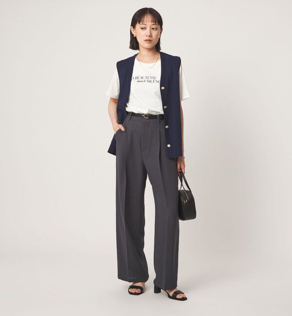 UNITED ARROWS green label relaxing「ロゴ ショートスリーブ プルオーバー カットソー 接触冷感」|Tシャツ・カットソー|