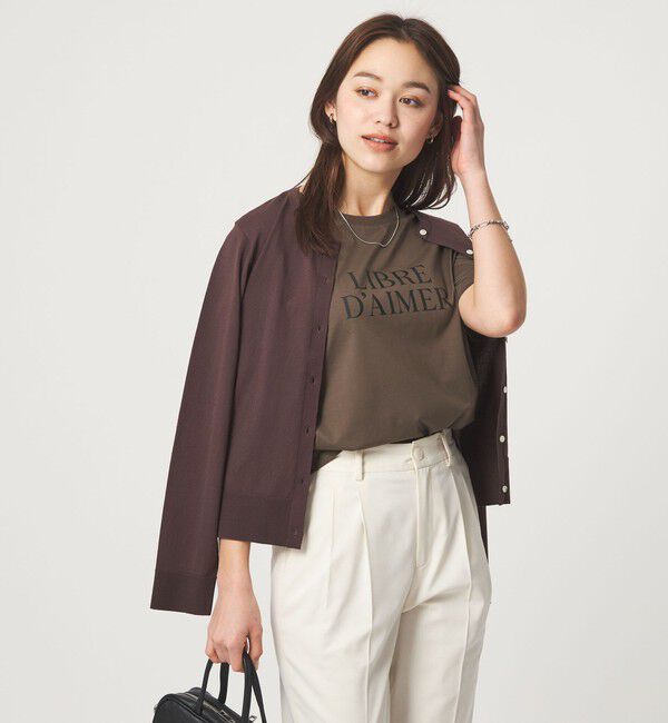UNITED ARROWS green label relaxing「ロゴ ショートスリーブ プルオーバー カットソー 接触冷感」|Tシャツ・カットソー|