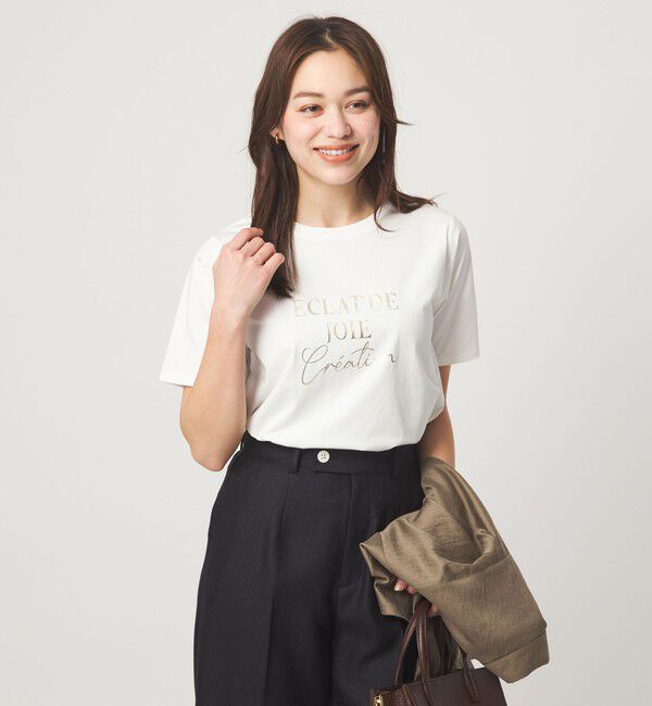 UNITED ARROWS green label relaxing「ロゴ ショートスリーブ プルオーバー カットソー 接触冷感」|Tシャツ・カットソー|