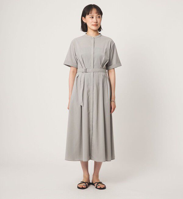 UNITED ARROWS green label relaxing「ベルト フレア ワンピース マシンウォッシャブル 吸水速乾 」|ワンピース|