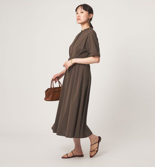 UNITED ARROWS green label relaxing「ベルト フレア ワンピース マシンウォッシャブル 吸水速乾 」|ワンピース|