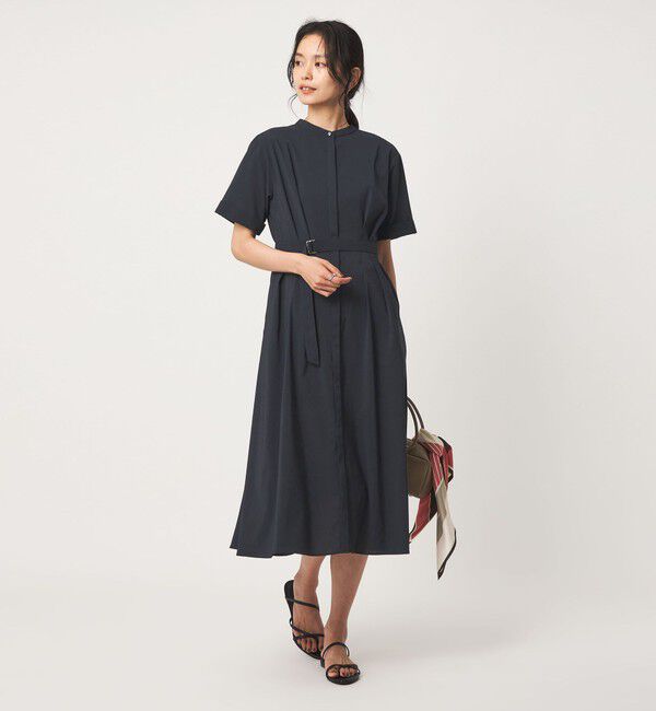 UNITED ARROWS green label relaxing「ベルト フレア ワンピース マシンウォッシャブル 吸水速乾 」|ワンピース|