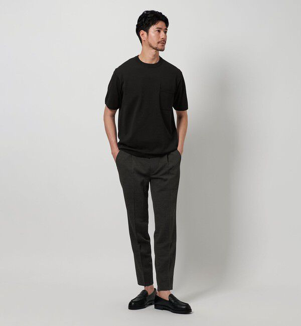 BEAUTY&YOUTH UNITED ARROWS「【WEB限定 WARDROBE SMART】マシーンウォッシュ 1ポケット ニット Tシャツ【抗菌防臭】」|Tシャツ・カットソー|