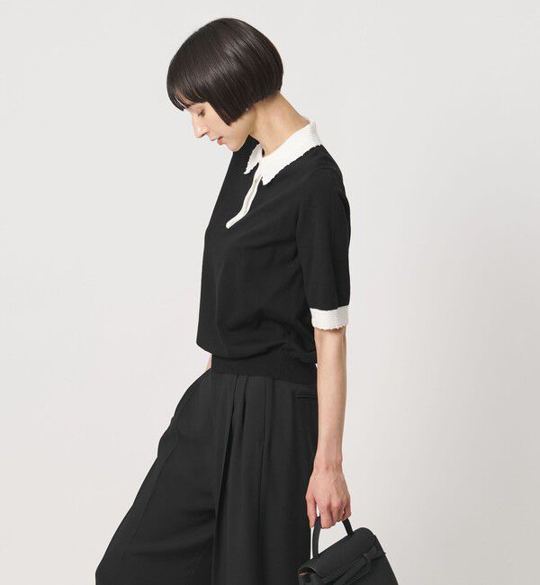 UNITED ARROWS「クロシェ ポロニット ‐ウォッシャブル‐」|ニット・セーター|