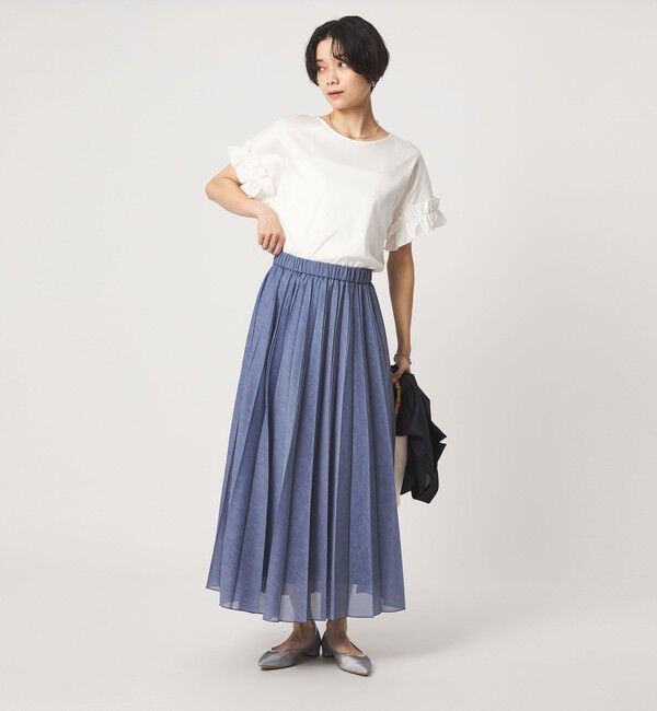 UNITED ARROWS green label relaxing「ソデフリル Tシャツ 汗染み防止」|Tシャツ・カットソー|