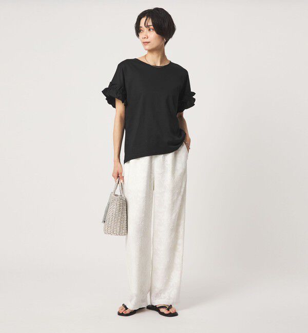 UNITED ARROWS green label relaxing「ソデフリル Tシャツ 汗染み防止」|Tシャツ・カットソー|