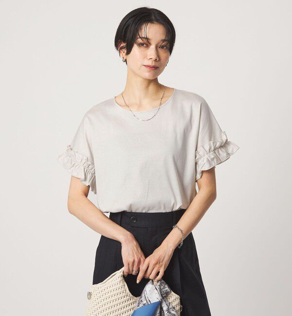 UNITED ARROWS green label relaxing「ソデフリル Tシャツ 汗染み防止」|Tシャツ・カットソー|LT.GRAY