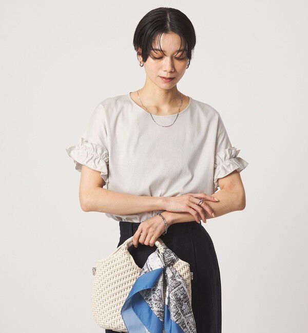 UNITED ARROWS green label relaxing「ソデフリル Tシャツ 汗染み防止」|Tシャツ・カットソー|