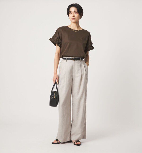 UNITED ARROWS green label relaxing「ソデフリル Tシャツ 汗染み防止」|Tシャツ・カットソー|