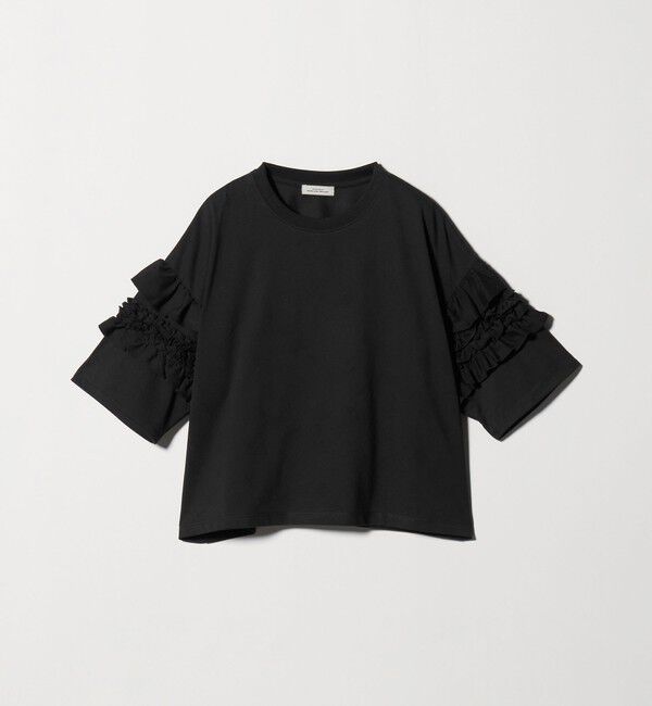 UNITED ARROWS green label relaxing「【WEB限定】＜at ease＞袖フリル  ショートスリーブ カットソー」|Tシャツ・カットソー|