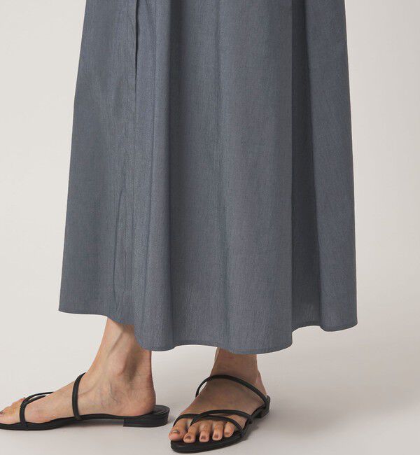 UNITED ARROWS green label relaxing「［size SHORTあり］シャツ襟 フィット＆フレア タック ショートスリーブ ワンピース」|ワンピース|
