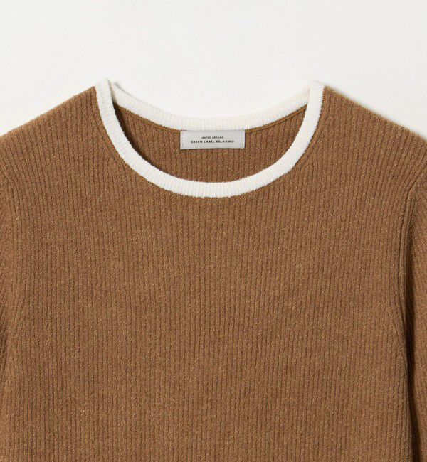 UNITED ARROWS green label relaxing「ハイショク リブ ハーフスリーブ プルオーバー ニット」|ニット・セーター|