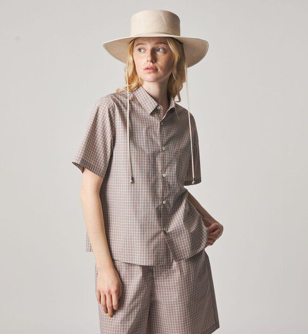 STEVEN ALAN「＜Steven Alan＞チェック ショートスリーブ シャツ」|シャツ・ブラウス|BEIGE