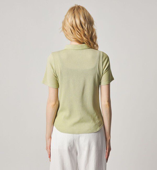 STEVEN ALAN「＜Steven Alan＞リブ ハーフスリーブ シャツカーディガン」|カーディガン|