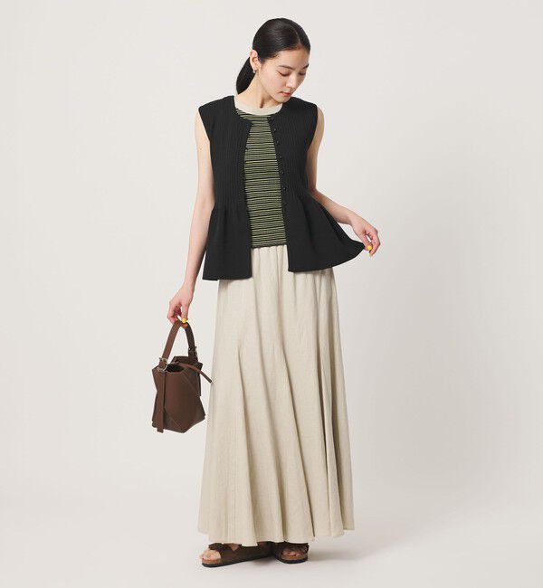 BEAUTY&YOUTH UNITED ARROWS「【WEB限定 Wardrobe DAILY MINIMAL】ペプラム2WAY ノースリーブリブニット ウォッシャブル」|ニット・セーター|