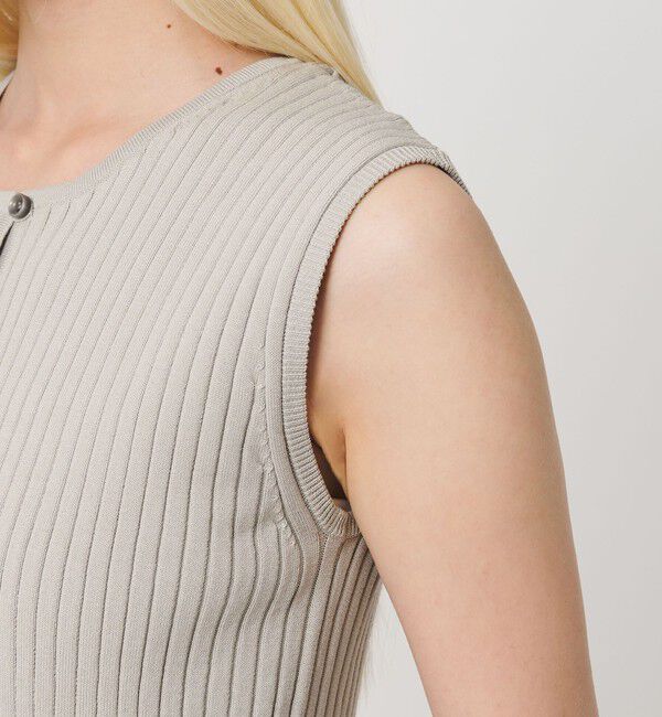 BEAUTY&YOUTH UNITED ARROWS「【WEB限定 Wardrobe DAILY MINIMAL】ペプラム2WAY ノースリーブリブニット ウォッシャブル」|ニット・セーター|