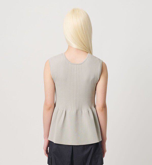 BEAUTY&YOUTH UNITED ARROWS「【WEB限定 Wardrobe DAILY MINIMAL】ペプラム2WAY ノースリーブリブニット ウォッシャブル」|ニット・セーター|