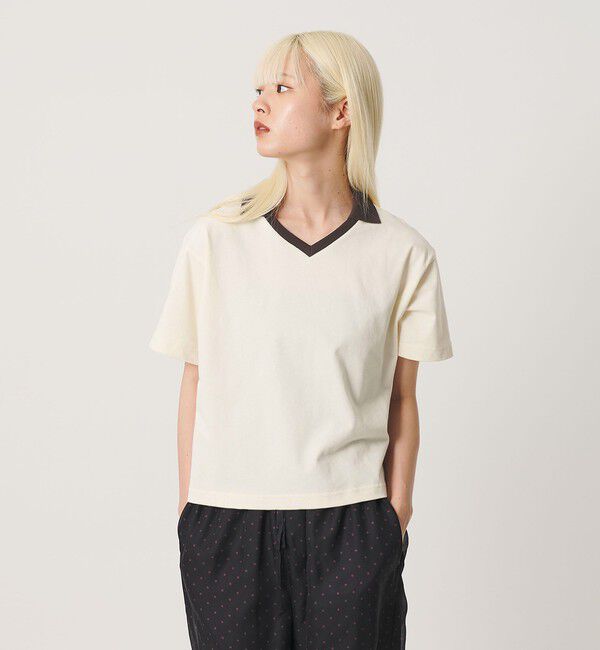BEAUTY&YOUTH UNITED ARROWS「コットン 2トーン Vネック プルオーバー」|Tシャツ・カットソー|