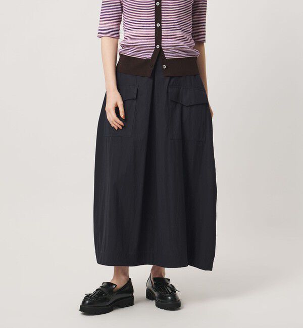 UNITED ARROWS「ポケット コクーン シルエット スカート」|スカート|NAVY
