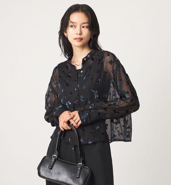 UNITED ARROWS green label relaxing「シアー フラワー シャツ」|シャツ・ブラウス|