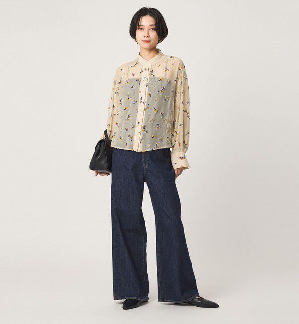 UNITED ARROWS green label relaxing「シアー フラワー シャツ」|シャツ・ブラウス|