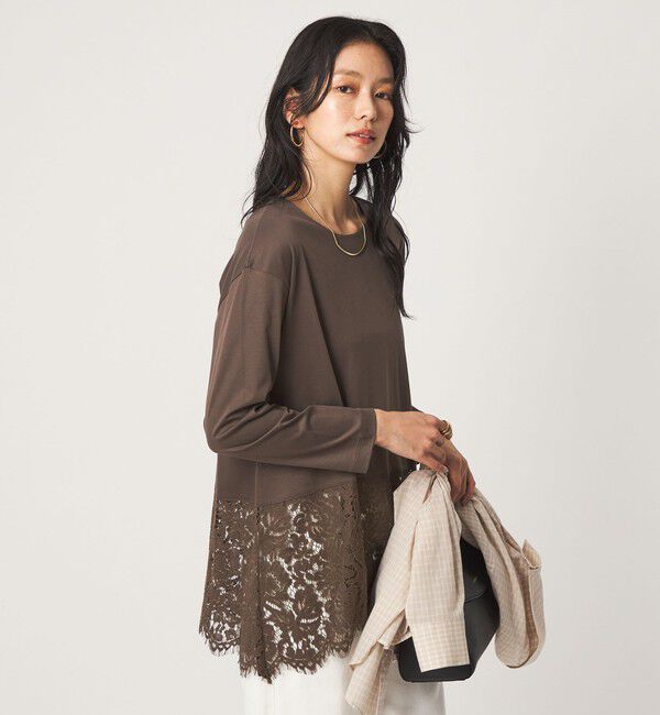 UNITED ARROWS green label relaxing「レース イレヘム プルオーバー カットソー」|Tシャツ・カットソー|