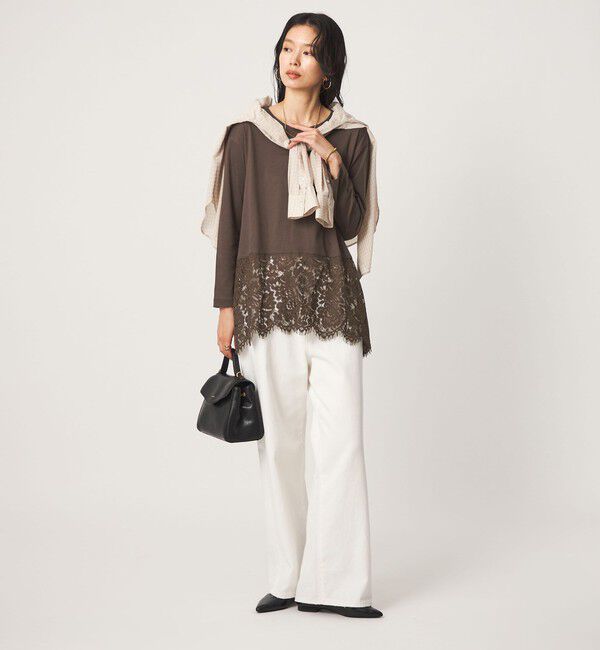 UNITED ARROWS green label relaxing「レース イレヘム プルオーバー カットソー」|Tシャツ・カットソー|