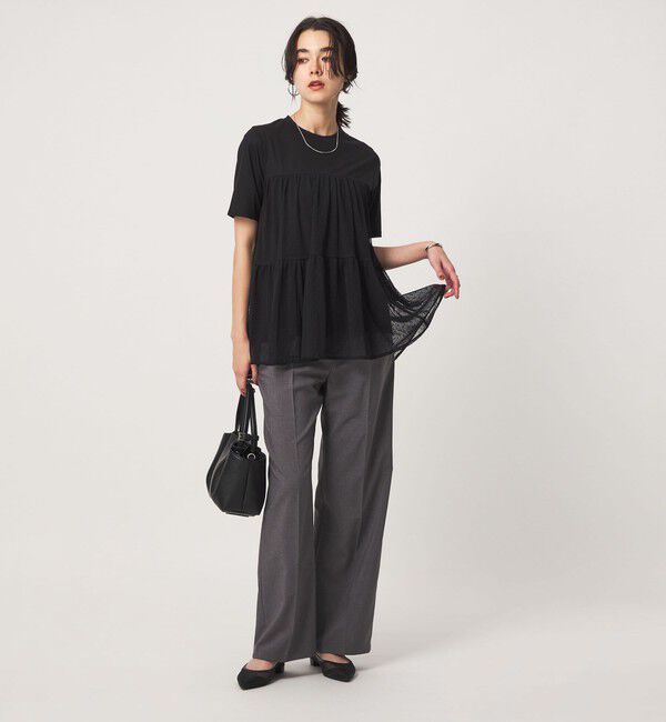 UNITED ARROWS green label relaxing「ドットチュール ティアード プルオーバー カットソー」|Tシャツ・カットソー|