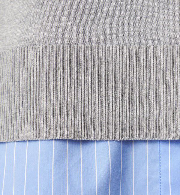 UNITED ARROWS green label relaxing「2WAY スキッパー シャツ プルオーバー ニット 5分袖 」|ニット・セーター|