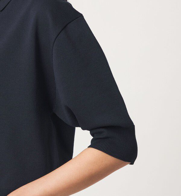 UNITED ARROWS green label relaxing「2WAY レース ポロ襟 5分袖 ニット カーディガン」|カーディガン|