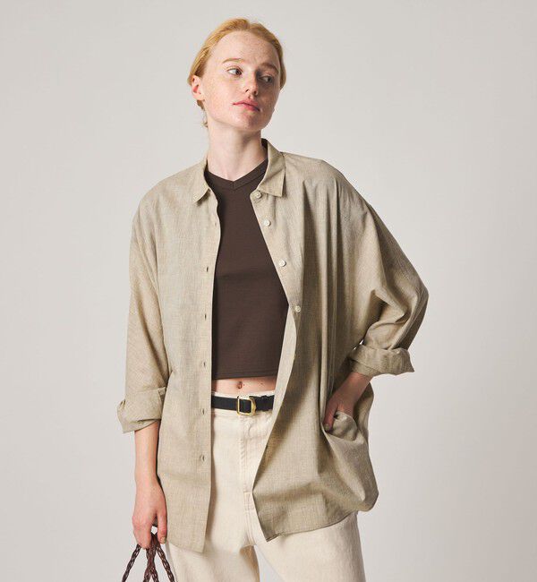 STEVEN ALAN「＜Steven Alan＞メランジ コットン ドルマン スリーブ シャツ」|シャツ・ブラウス|