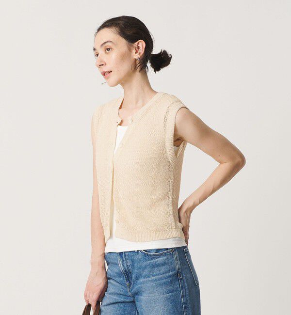 BEAUTY&YOUTH UNITED ARROWS「フロントボタン ノースリーブニット プルオーバー」|ベスト・ジレ|NATURAL