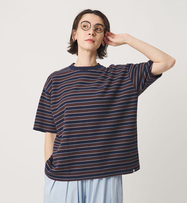 BEAUTY&YOUTH UNITED ARROWS「【別注】＜RUSSELL ATHLETIC＞ワッフル ショートスリーブ Tシャツ」|Tシャツ・カットソー|NAVY