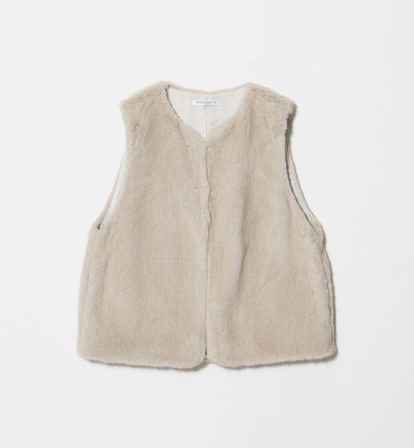 BEAUTY&YOUTH UNITED ARROWS「ポリエステル フェイクファー ベスト」|ベスト・ジレ|BEIGE