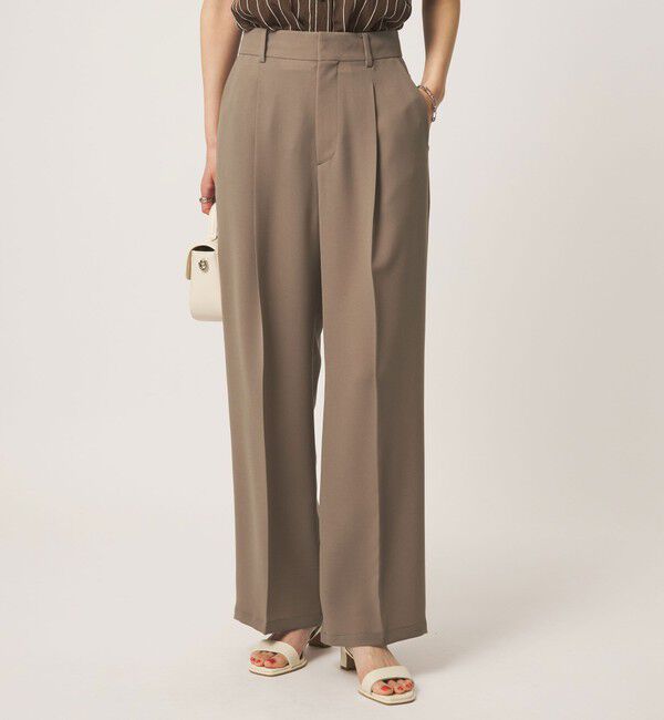 UNITED ARROWS green label relaxing「［size SHORT/TALLあり］エアシカル タック パンツ 接触冷感 通気性」|スラックス|MOCA