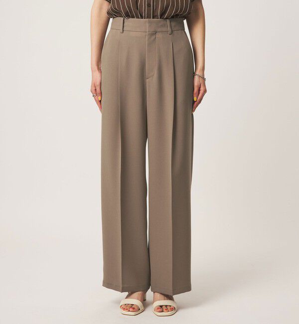 UNITED ARROWS green label relaxing「［size SHORT/TALLあり］エアシカル タック パンツ 接触冷感 通気性」|スラックス|