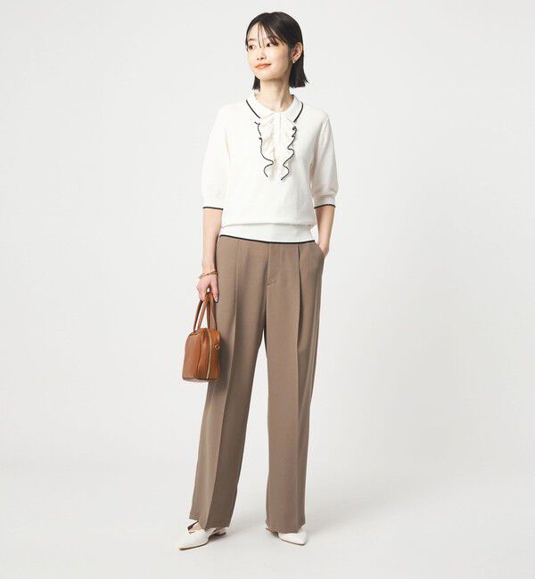 UNITED ARROWS green label relaxing「［size SHORT/TALLあり］エアシカル タック パンツ 接触冷感 通気性」|スラックス|