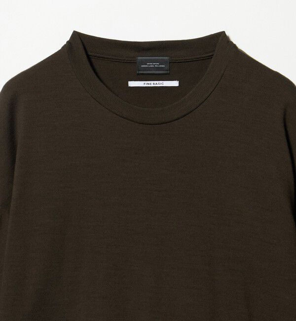 UNITED ARROWS green label relaxing「FINE BASIC ハシゴ Super100&rsquo;s ウール 半袖 Tシャツ」|Tシャツ・カットソー|