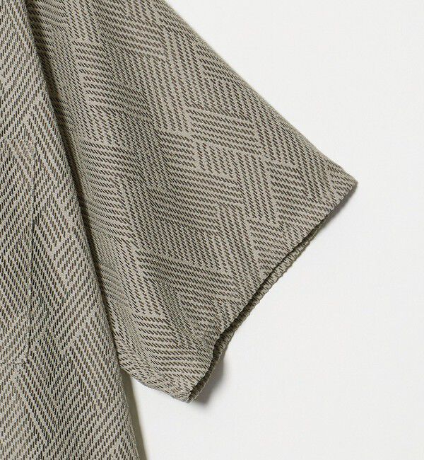 UNITED ARROWS green label relaxing「ダイヤ ヘリンボーン メッシュ オープンカラー 半袖 シャツ」|シャツ・ブラウス|