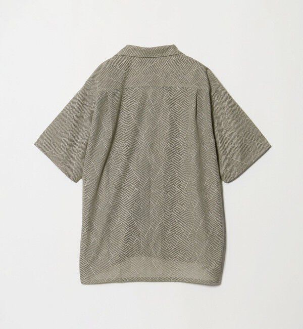 UNITED ARROWS green label relaxing「ダイヤ ヘリンボーン メッシュ オープンカラー 半袖 シャツ」|シャツ・ブラウス|